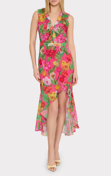 Nanci Tulip Rosette Ruffle Dress